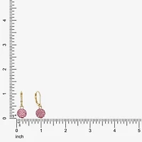 Monet Jewelry Womens Pink Glass Round Drop Earrings