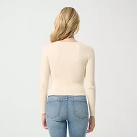 JS Jessica Simpson Womens Boat Neck Long Sleeve Pullover Sweater