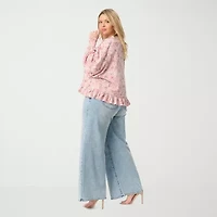 JS Jessica Simpson Womens Plus High Rise Wide Leg Jean