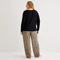 Liz Claiborne Cool and Calm Womens Long Sleeve 2-pc. Pajama Sets