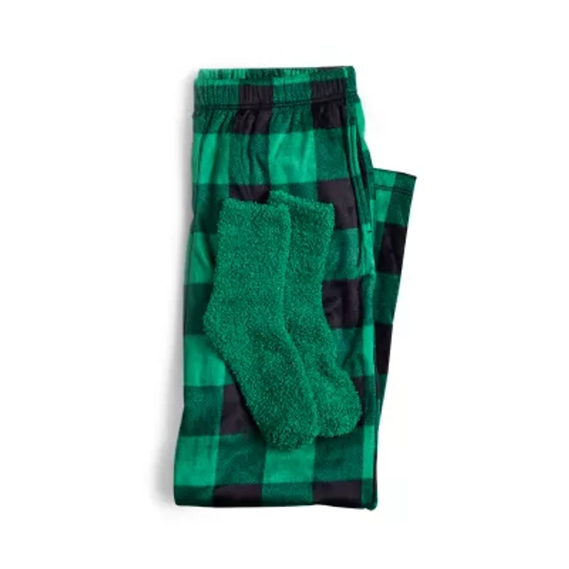Sleep Chic Womens Fleece Pajama Pants With Sock