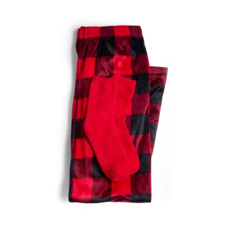 Sleep Chic Womens Fleece Pajama Pants With Sock