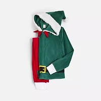 North Pole Trading Co. Elf Unisex Adult Microfleece Hooded Long Sleeve Matching Family One Piece Pajama