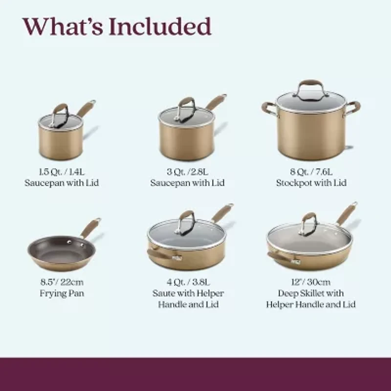 Anolon Advanced Home Hard Anodized 11-pc. Cookware Set