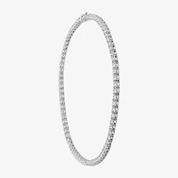 Diamonart Womens White Cubic Zirconia Sterling Silver Inch Tennis Necklace