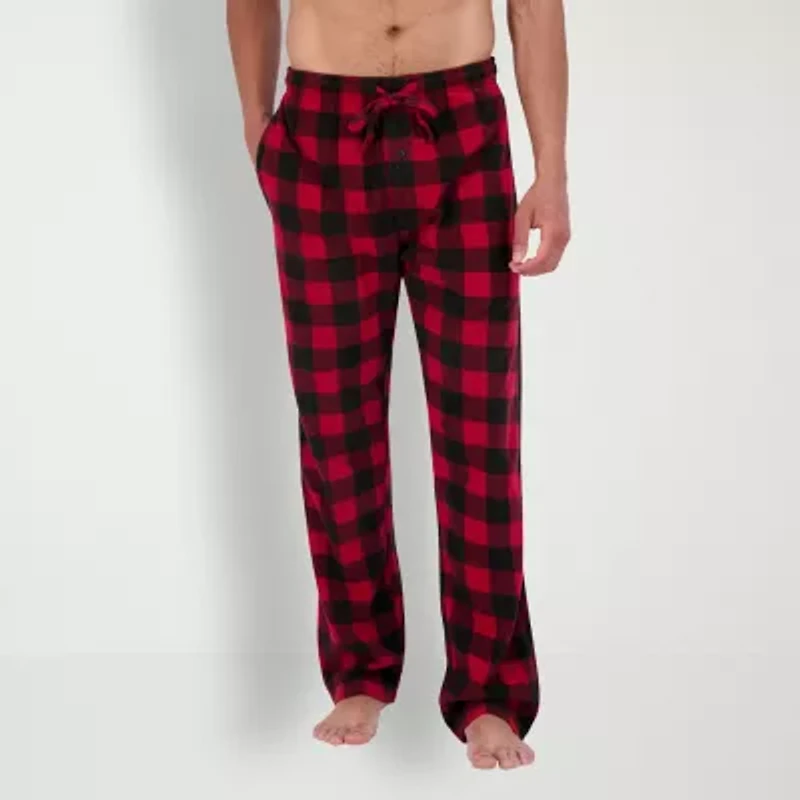 Hanes Mens Crew Neck Long Sleeve 2-pc. Big Pajama Sets