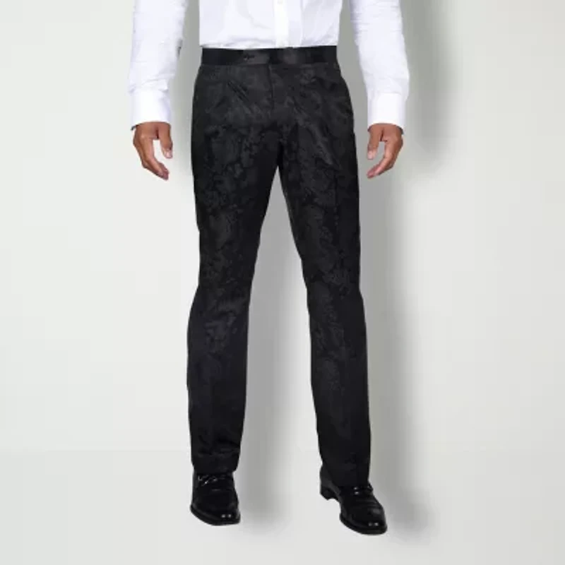 Steve Harvey Mens Floral Classic Fit Pleated Front Suit Pant