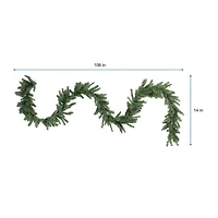 100' x 8'' Green Commercial Length Canadian Pine Artificial Christmas Garland  Unlit