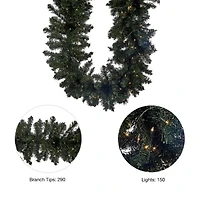 Kurt Adler 9-Ft Twinkle Vanderbilt Pre-Lit Christmas Indoor Garland