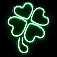 Northlight 15in Led Lighted Neon Style Green Shamrock Silhouette St. Patricks Day Window Decor