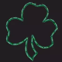 Northlight 17in Lighted Irish Shamrock Silhouette St. Patricks Day Window Decor