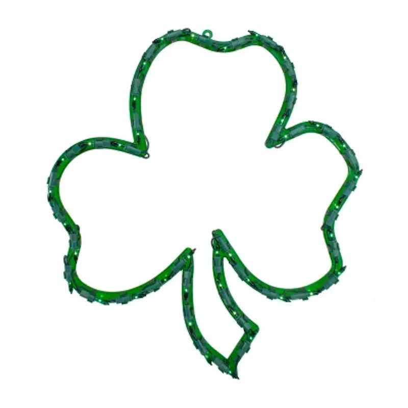 Northlight 17in Lighted Irish Shamrock Silhouette St. Patricks Day Window Decor