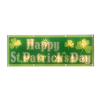 Northlight 17in Lighted Holographic Happy Silhouette St. Patricks Day Window Decor