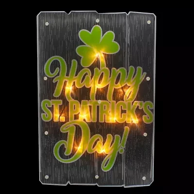 Northlight 17in Lighted Happy Silhouette St. Patricks Day Window Decor