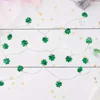 Northlight 6.3ft Green Led Mini St Patrick'S Day Shamrock With Timer Clear Wire String Lights