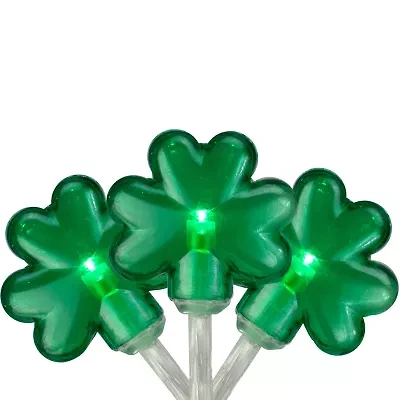 Northlight 20-Count 7ft Green Led Mini St Patrick'S Day Shamrock Clear Wire String Lights
