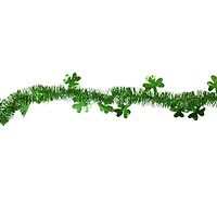 Northlight 25ft X 2in Green Tinsel Irish Shamrock Artificial St. Patricks Day Indoor Garland