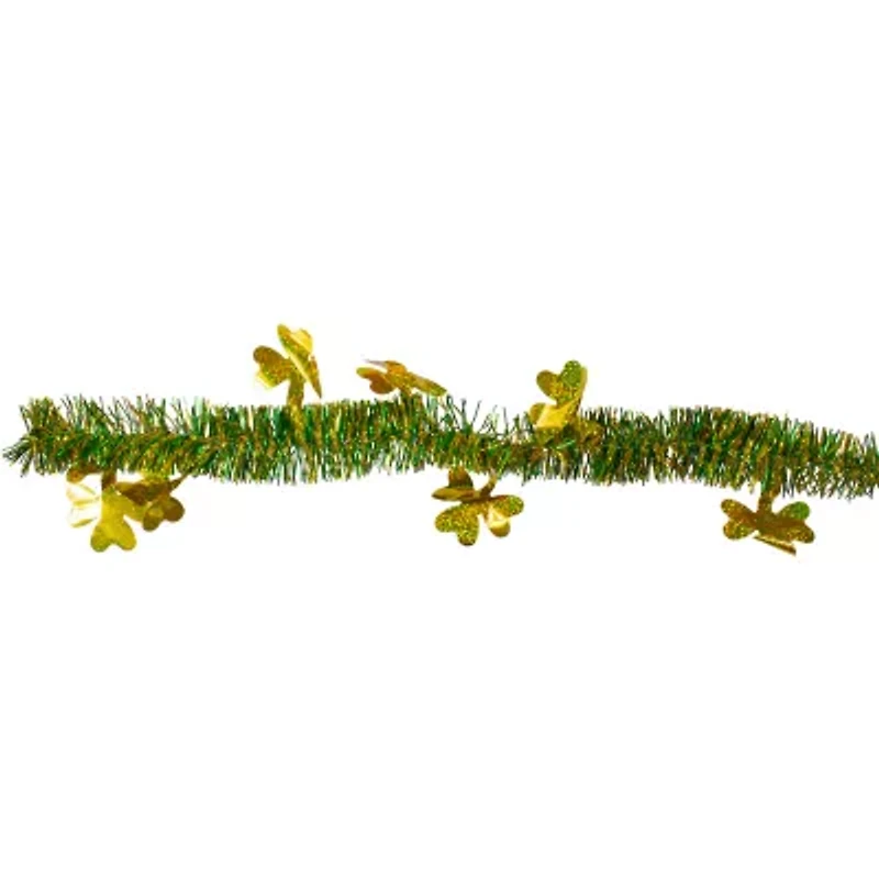 Northlight 25' Green And Gold Irish Shamrock Unlit St. Patricks Day Indoor Garland