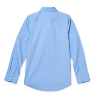 Stafford Little & Big Kid Boys Point Collar Long Sleeve Dress Shirt