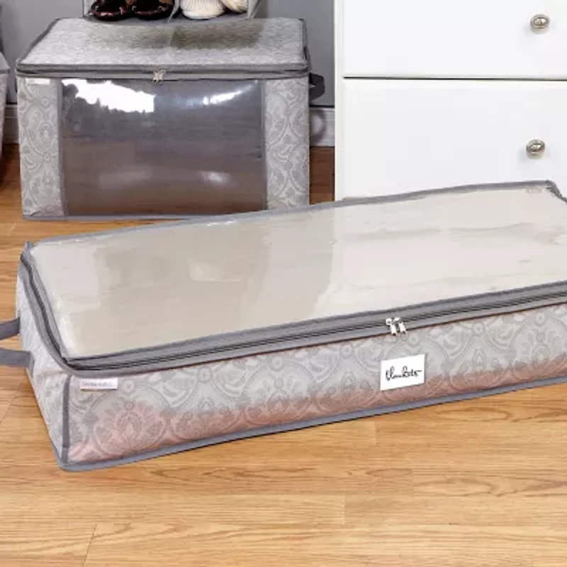 Kennedy International Gray Pattern Fabric Single Compartment Underbed Storage