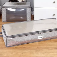 Kennedy International Gray Pattern Fabric Single Compartment Underbed Storage