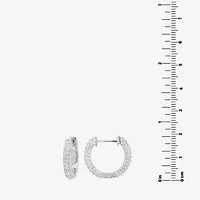 Sparkle Allure Womens Crystal 20mm Hoop Earrings