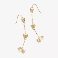 Mixit Womens Butterfly Drop Earrings