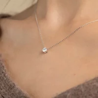 Floating Diamonds (F / Vs2) Womens CT. T.W. Lab Grown White Diamond 14K White Gold Round 18 Inch Pendant Necklace