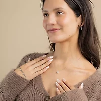 Floating Diamonds (F / Vs2) Womens 1 1/2 CT. T.W. Lab Grown White Diamond 14K White Gold Round 18 Inch Pendant Necklace