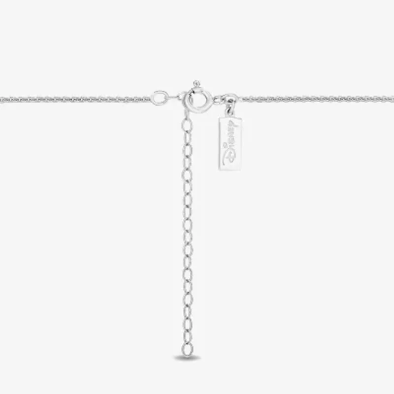 Womens Diamond Accent Natural White Diamond Accent Sterling Silver 18 Inch Pendant Necklace