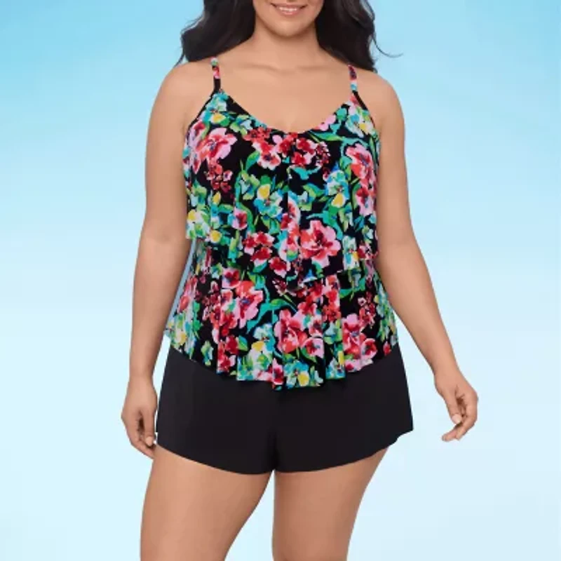 Trimshaper Ronnie Tankini Swimsuit Top Plus
