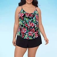 Trimshaper Ronnie Tankini Swimsuit Top Plus