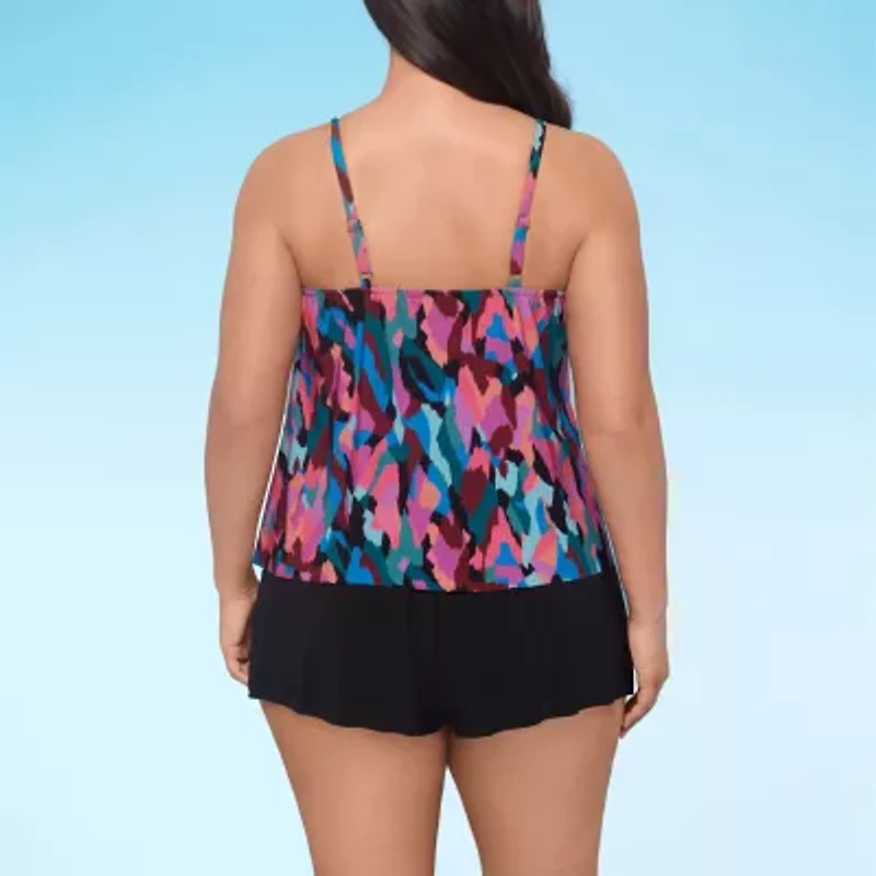 Trimshaper Farrah Swim Romper Plus