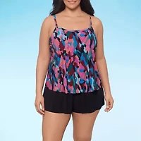 Trimshaper Farrah Swim Romper Plus