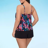 Trimshaper Farrah Swim Romper Plus
