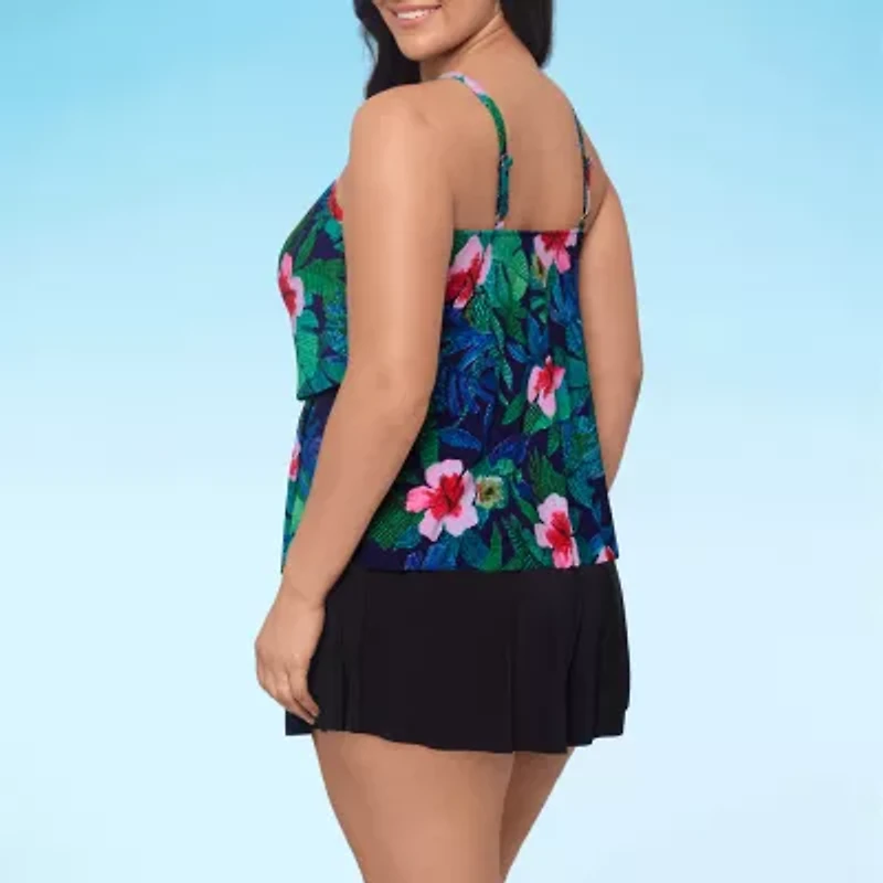 Trimshaper Ronnie Tankini Swimsuit Top Plus