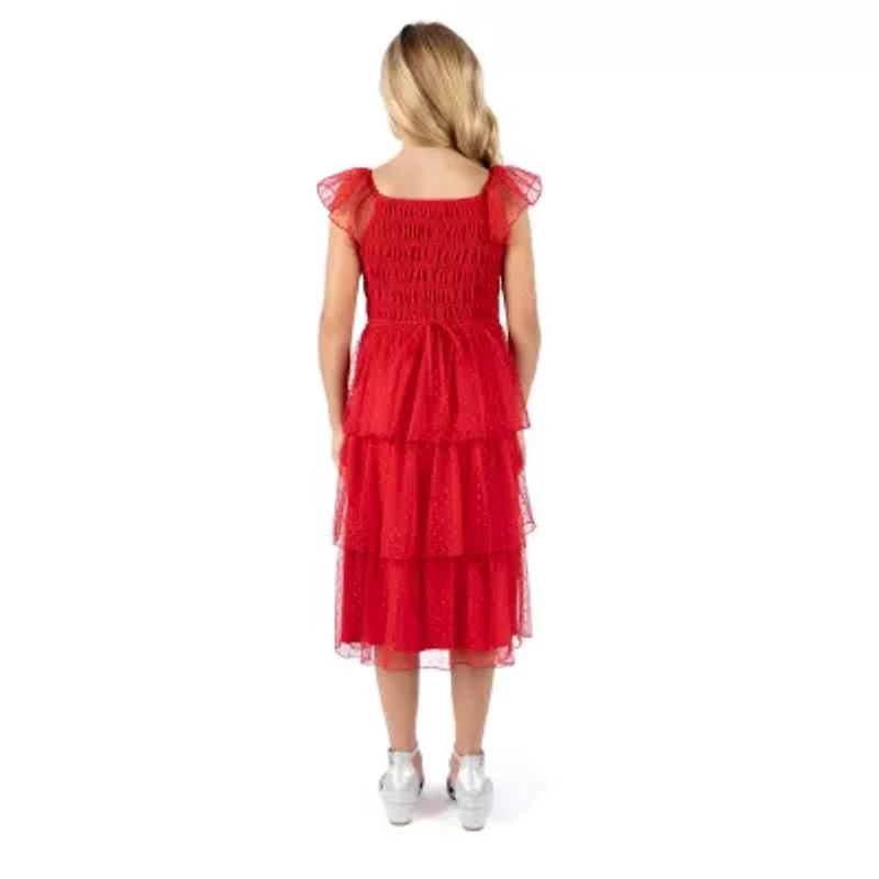 Speechless Big Kid Girls Short Sleeve Cap A-Line Dress