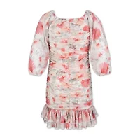 Speechless Big Kid Girls 3/4 Sleeve Casual Floral Bodycon Dress