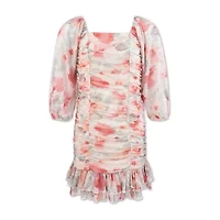 Speechless Big Kid Girls 3/4 Sleeve Casual Floral Bodycon Dress