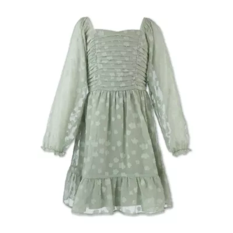 Speechless Big Kid Girls Long Sleeve A-Line Dress