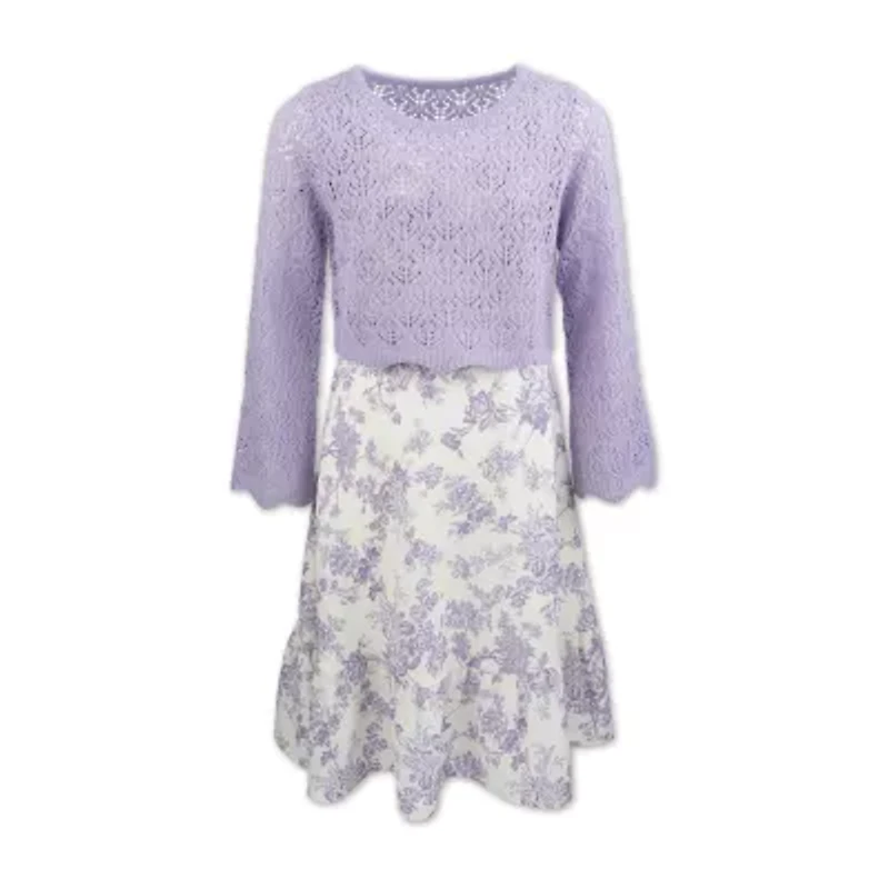 Speechless Big Kid Girls Floral Dress Set