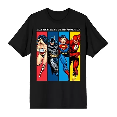 Mens Crew Neck Short Sleeve Classic Fit Justice League Big and Tall Graphic T-Shirt