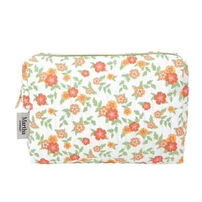 Martha Stewart Quilted Floral Pouch