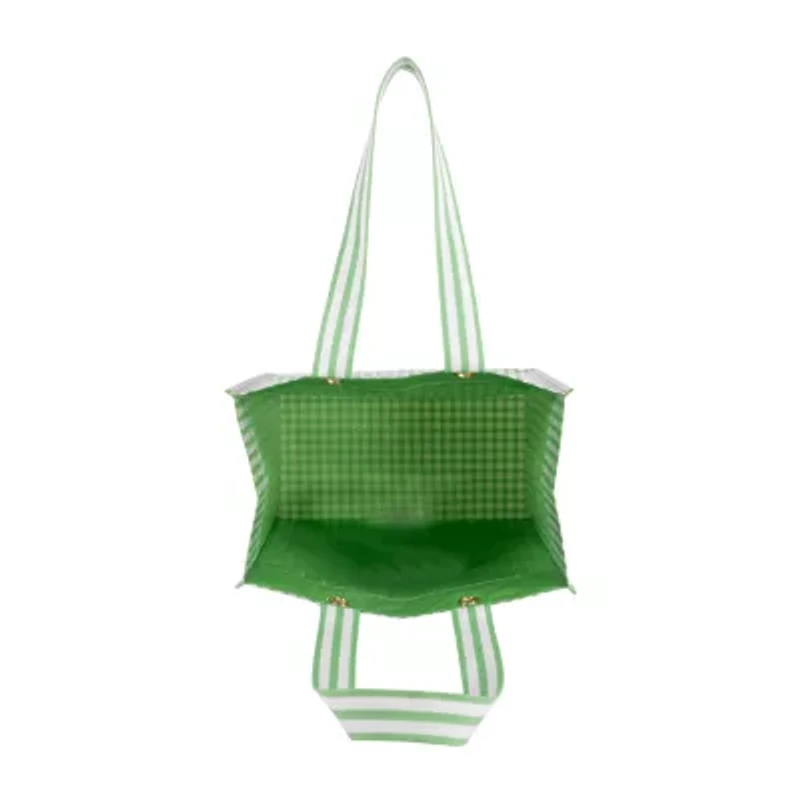Martha Stewart Green Gingham Market Tote
