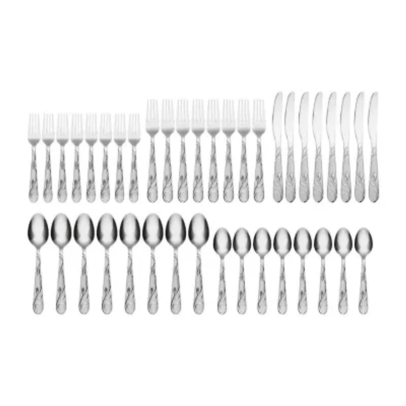 Cambridge Zehira 40-pc. Flatware Set & Caddy