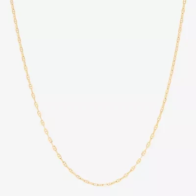 Made in Italy Womens 14K Gold 18 Inch Mariner Chain Necklace