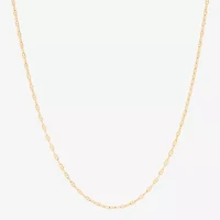Made in Italy Womens 14K Gold 18 Inch Mariner Chain Necklace