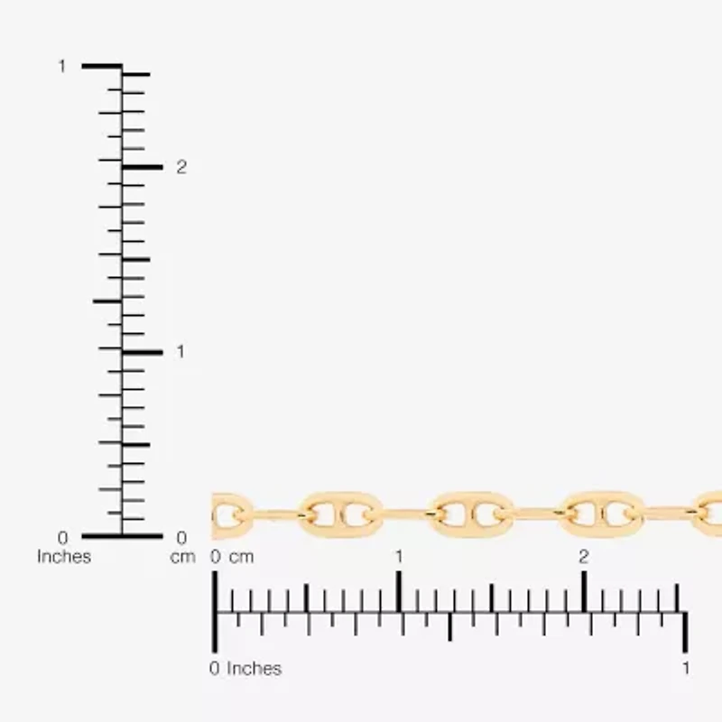 Made in Italy Womens 14K Gold 18 Inch Mariner Chain Necklace