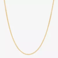 Made in Italy Womens 14K Gold 18 Inch Wheat Chain Necklace
