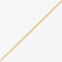 Made in Italy Womens 14K Gold 18 Inch Wheat Chain Necklace